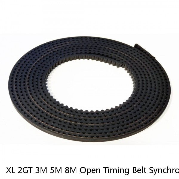 XL 2GT 3M 5M 8M Open Timing Belt Synchronous PU Black for Pulleys Transmission