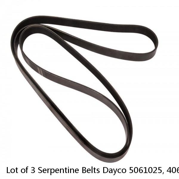 Lot of 3 Serpentine Belts Dayco 5061025, 4061025, K061025