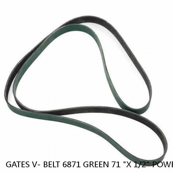 GATES V- BELT 6871 GREEN 71 "X 1/2" POWER RATED LAWN MOWER #1 image